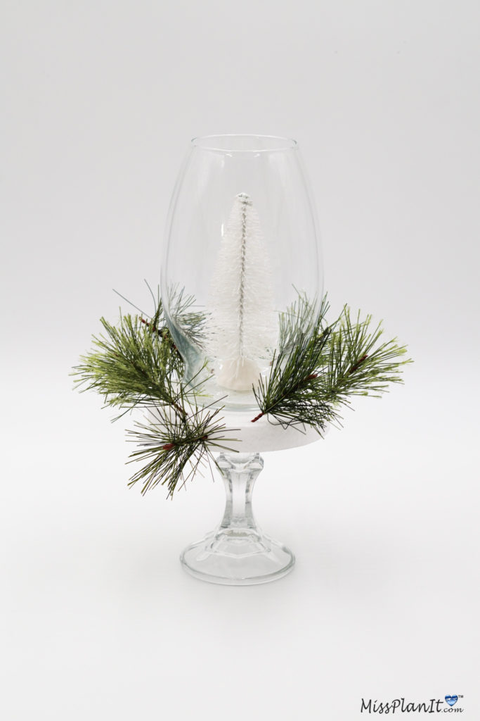 DIY White Christmas Centerpiece