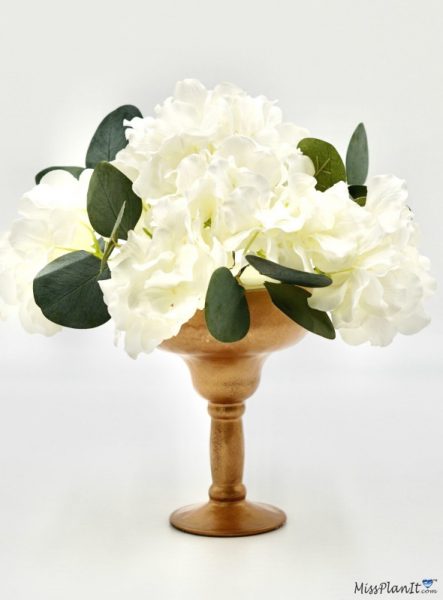 Golden Garden Wedding Centerpiece