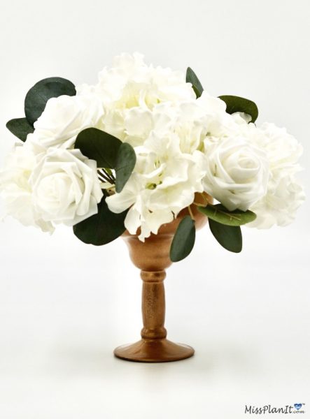 Golden Garden Wedding Centerpiece