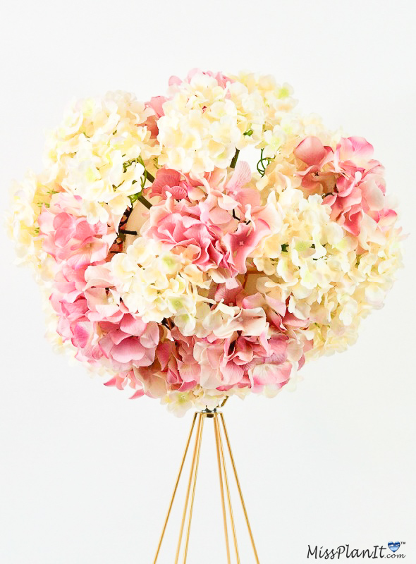 Geometric Pink Wedding Centerpiece