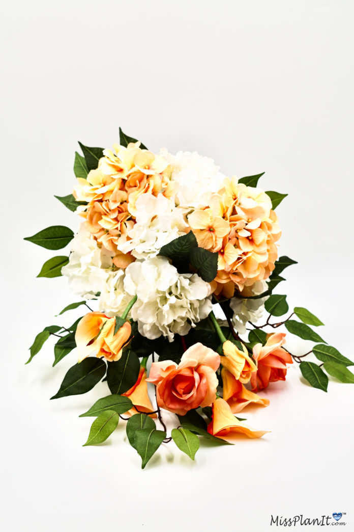 DIY Gorgeous Peach Flowers Wedding Bouquet