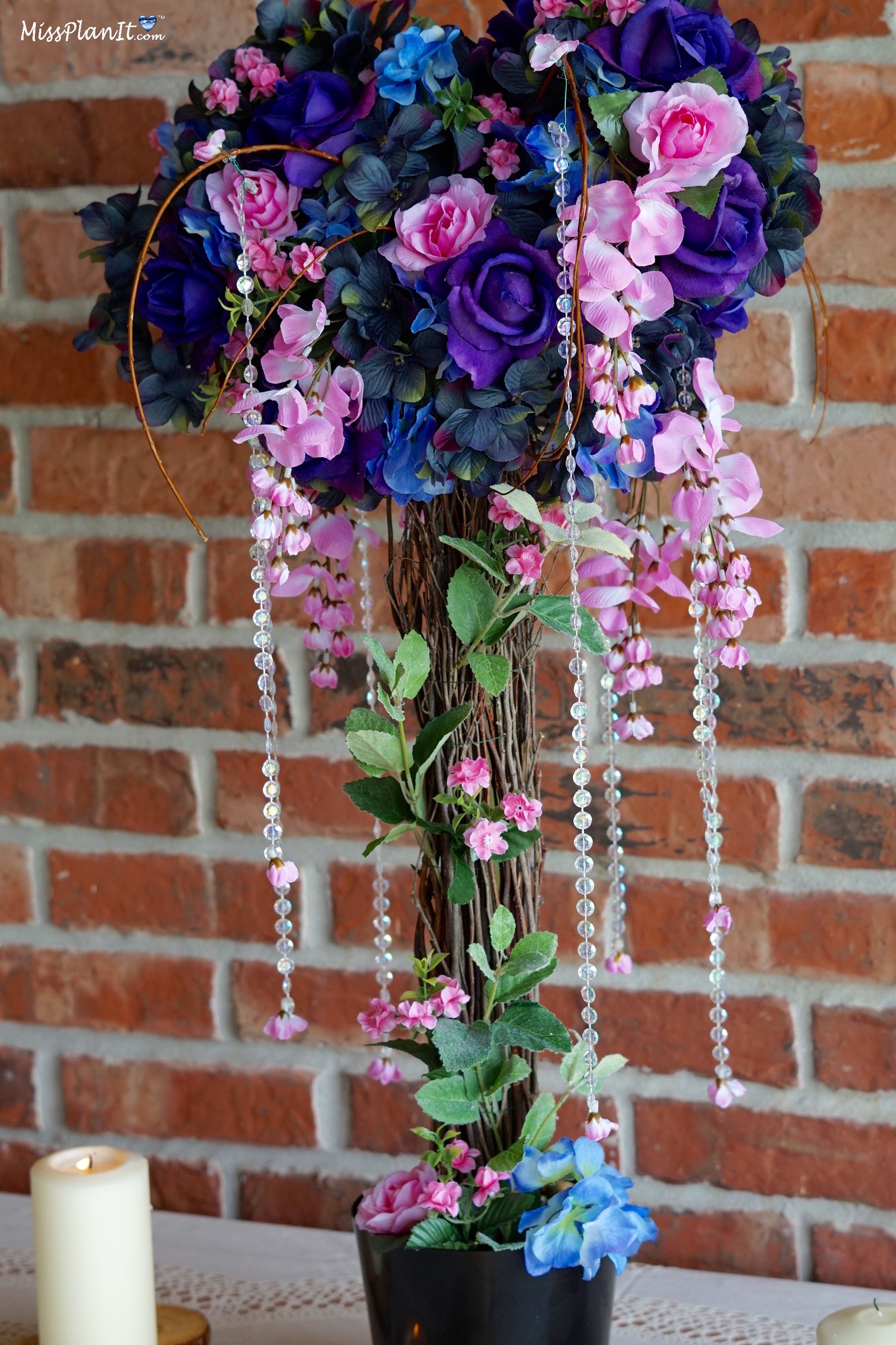 Tall Enchanted Branch Wedding Centerpiece