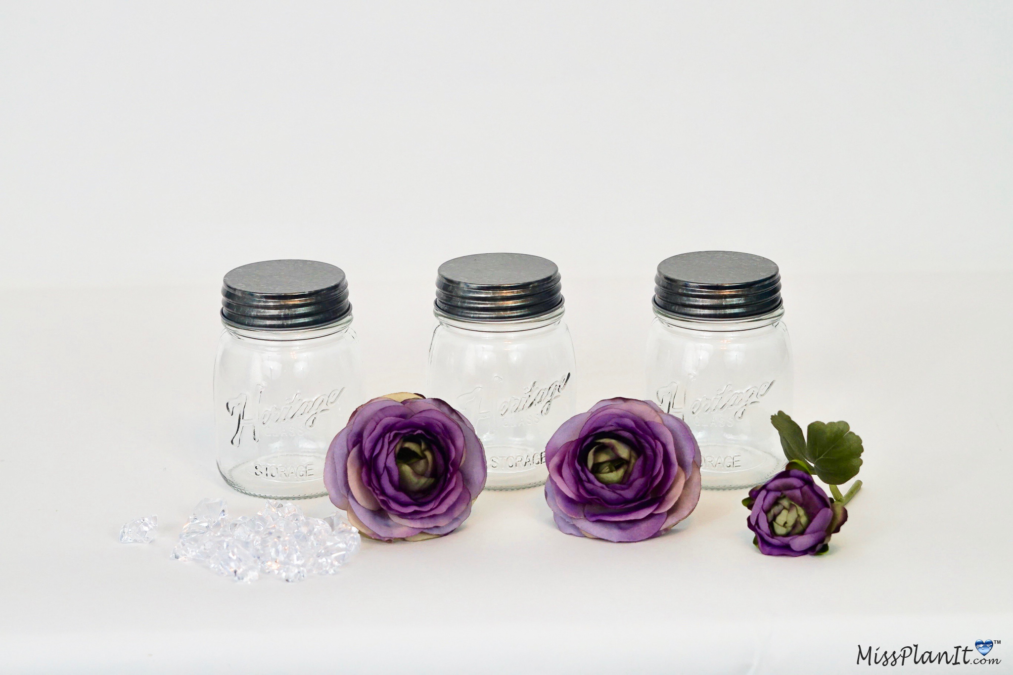 Vintage Mason Jar Wedding Centerpiece