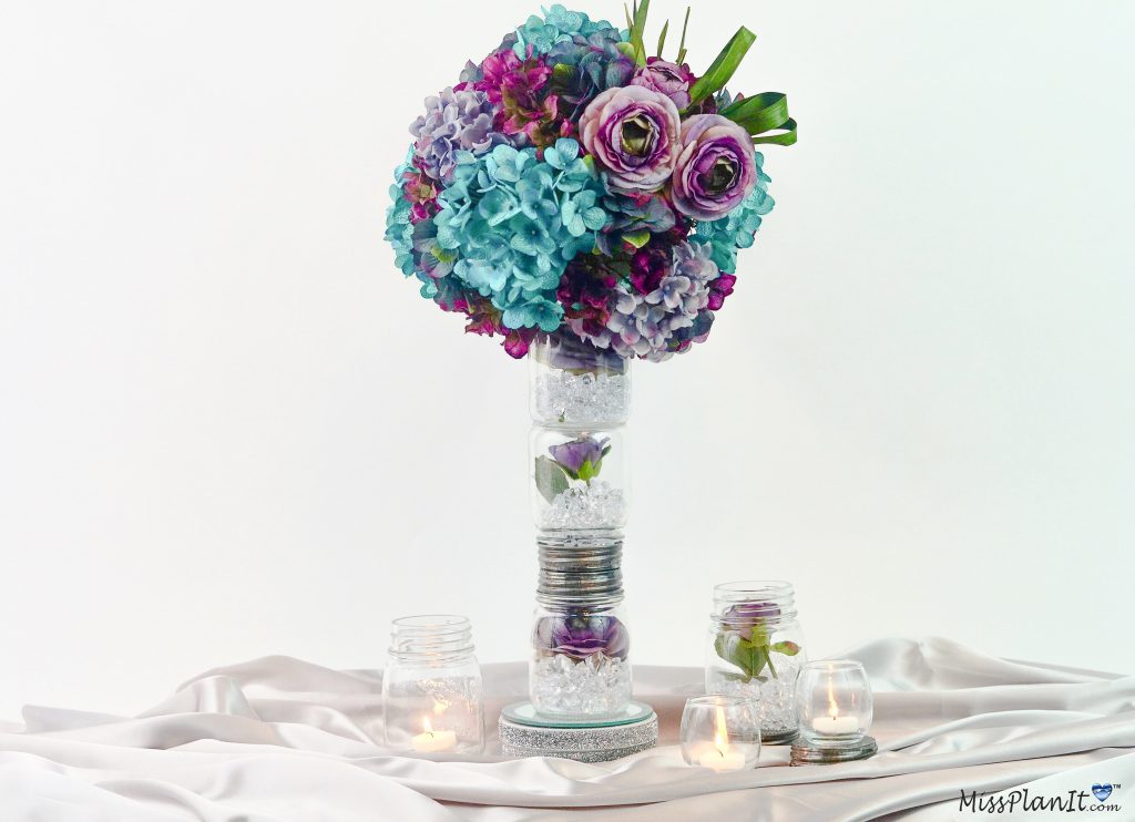 Vintage Mason Jar Wedding Centerpiece